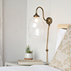 Clifton Fine Fluted Plug-in Wall Light in Antiqued Brass