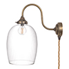 Clifton Fine Fluted Plug-in Wall Light in Antiqued Brass