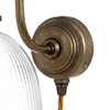 Clifton Fine Fluted Plug-in Wall Light in Antiqued Brass