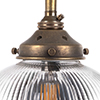 Clifton Fine Fluted Plug-in Wall Light in Antiqued Brass