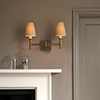 Elmwood Wall Light in Antiqued Brass