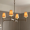 Elmwood 4 Arm Pendant Light in Antiqued Brass