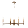 Elmwood 4 Arm Pendant Light in Antiqued Brass