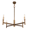 Elmwood 4 Arm Pendant Light in Antiqued Brass