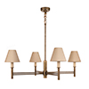 Elmwood 4 Arm Pendant Light in Antiqued Brass