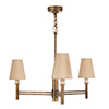 Elmwood 3 Arm Pendant Light In Antiqued Brass