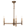 Elmwood 3 Arm Pendant Light In Antiqued Brass