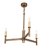 Elmwood 3 Arm Pendant Light In Antiqued Brass