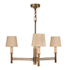 Elmwood 3 Arm Pendant Light In Antiqued Brass