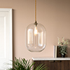 Limehouse Pendant Light in Antiqued Brass