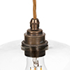 Limehouse Pendant Light (ES) in Antiqued Brass