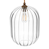 Limehouse Fluted Pendant Light in Antiqued Brass