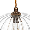 Limehouse Fluted Pendant Light in Antiqued Brass