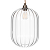 Limehouse Fluted Pendant Light (ES) Antiqued Brass