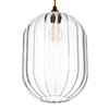 Limehouse Fluted Pendant Light (ES) Antiqued Brass