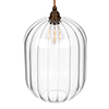 Limehouse Fluted Pendant Light (ES) Antiqued Brass