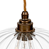 Limehouse Fluted Pendant Light (ES) Antiqued Brass