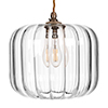 Addington Fluted Pendant Light in Antiqued Brass 