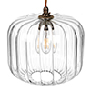 Addington Fluted Pendant Light in Antiqued Brass 