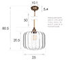 Addington Fluted Pendant Light (ES) Antiqued Brass