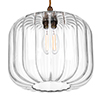 Addington Fluted Pendant Light (ES) Antiqued Brass