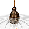 Addington Fluted Pendant Light (ES) Antiqued Brass