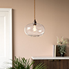 Camden Pendant Light (ES) in Antiqued Brass