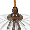 Camden Fluted Pendant Light in Antiqued Brass