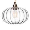 Camden Fluted Pendant Light (ES) in Antiqued