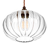 Camden Fluted Pendant Light (ES) in Antiqued