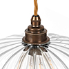 Camden Fluted Pendant Light (ES) in Antiqued