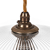 Camden Fine Fluted Pendant Light Antiqued Brass