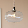 Camden Fine Fluted Pendant Light (ES) Antiqued Brass