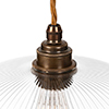 Camden Fine Fluted Pendant Light (ES) Antiqued Brass