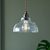 Octavia Pendant Light (ES) in Antiqued Brass