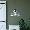 Octavia Pendant Light (ES) in Antiqued Brass