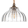 Octavia Fluted Pendant Light in Antiqued Brass