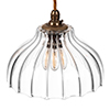 Octavia Fluted Pendant Light in Antiqued Brass