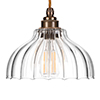 Octavia Fluted Pendant Light (ES) Antiqued Brass