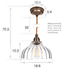 Octavia Fluted Pendant Light (ES) Antiqued Brass