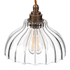 Octavia Fluted Pendant Light (ES) Antiqued Brass