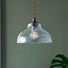 Octavia Fine Fluted Pendant Light Antiqued Brass