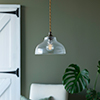 Octavia Fine Fluted Pendant Light Antiqued Brass