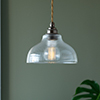 Octavia Fine Fluted Pendant Light (ES) Antiqued Brass