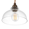 Octavia Fine Fluted Pendant Light (ES) Antiqued Brass