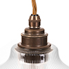 Octavia Fine Fluted Pendant Light (ES) Antiqued Brass