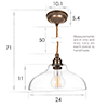 Langley Pendant Light (ES) in Antiqued Brass