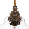 Langley Pendant Light (ES) in Antiqued Brass