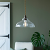 Langley Pendant Light (ES) in Antiqued Brass