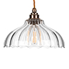 Langley Fluted Pendant Light (ES) Antiqued Brass